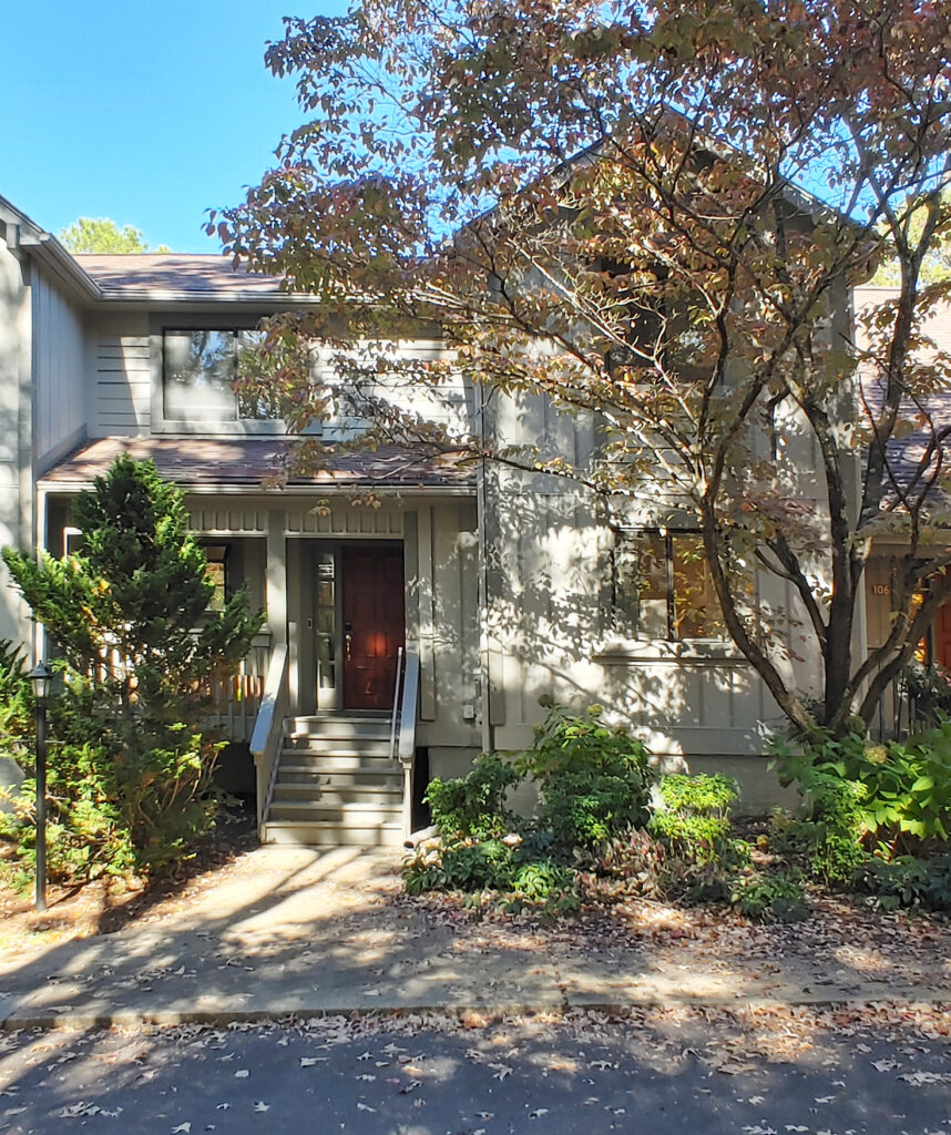 Front of the Townhouse. Entrance Opens to Main Level